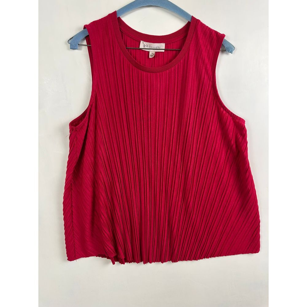 Philosophy Top Women's Small Pleated Sleeveless‎ Blouse NWT